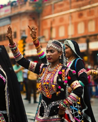 Women traditional festival costumes jewelry
