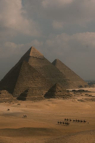 Egypt pyramids giza desert travel landscape.